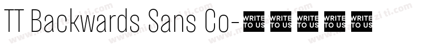 TT Backwards Sans Co字体转换